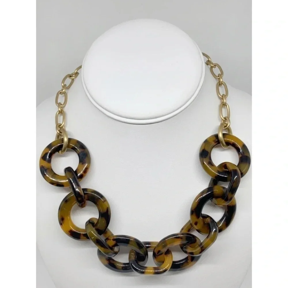 J. Crew Tortoise Link Necklace